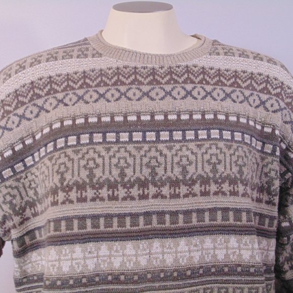 Alps finest quality apparel Sweater Brown/Tan XL - Picture 2 of 4